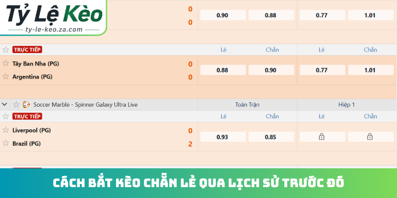 Cách bắt kèo chẵn lẻ qua lịch sử trước đó