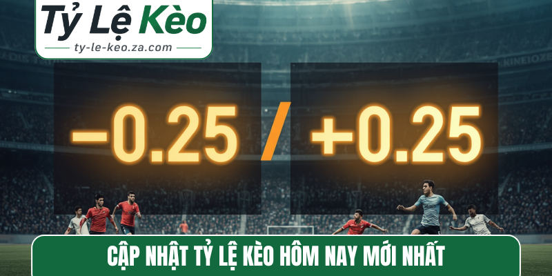 Cập nhật tỷ lệ kèo hôm nay mới nhất