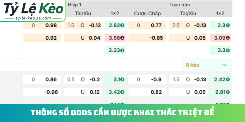 Thông số odds cần được khai thác triệt để
